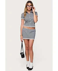 Edikted Women's Paige Gingham Mini Skort
