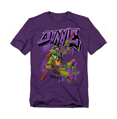 Logovision Men's Tales Of The Teenage Mutant Ninja Turtles Donnie Graffiti T-Shirt