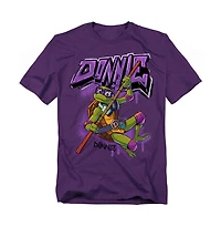 Logovision Men's Tales Of The Teenage Mutant Ninja Turtles Donnie Graffiti T-Shirt