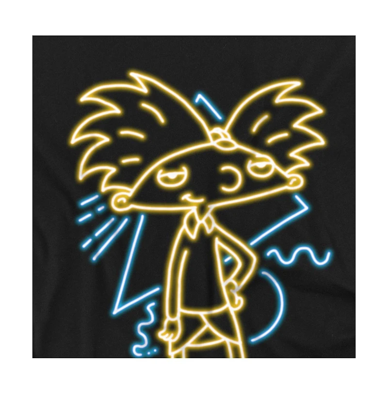 Logovision Men's Hey Arnold Neon T-Shirt