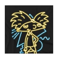Logovision Men's Hey Arnold Neon T-Shirt