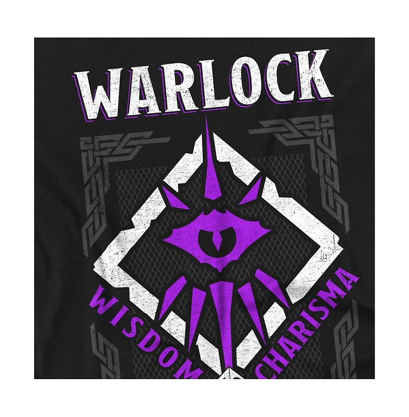 Logovision Men's Dungeons Dragons Warlock Wisdom Charisma T-Shirt