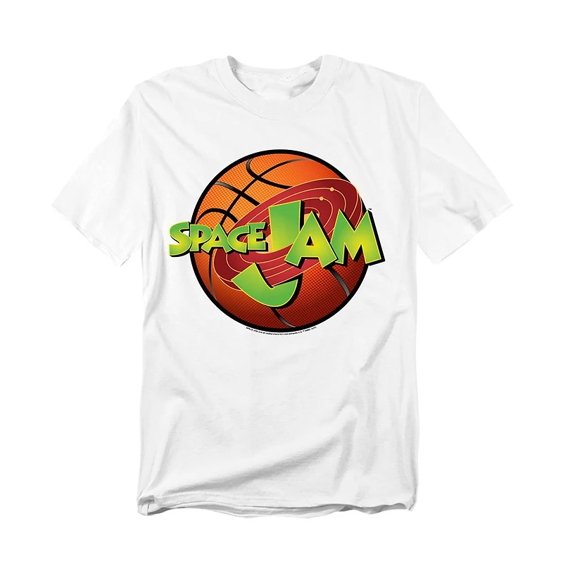 Logovision Men's Space Jam Basketball Logo T-Shirt