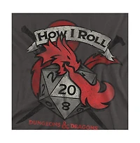 Logovision Men's Dungeons And Dragons How I Roll D T-Shirt