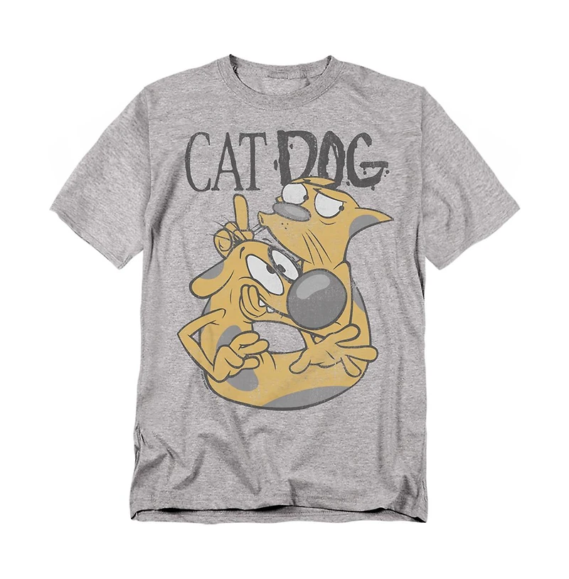 Logovision Men's Catdog Stuck Together T-Shirt