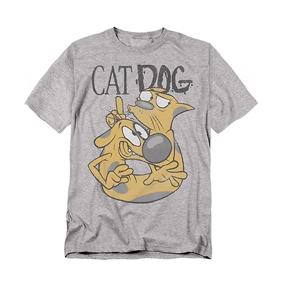Logovision Men's Catdog Stuck Together T-Shirt