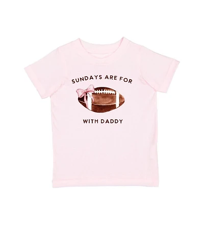 Sweet Wink Little and Big Girls Football With Daddy Short Sleeve T-Shirt
