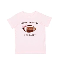 Sweet Wink Little and Big Girls Football With Daddy Short Sleeve T-Shirt