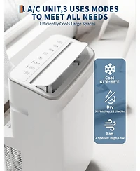 Gaomon 12,000 Btu 3-in-1 Portable Air Conditioner