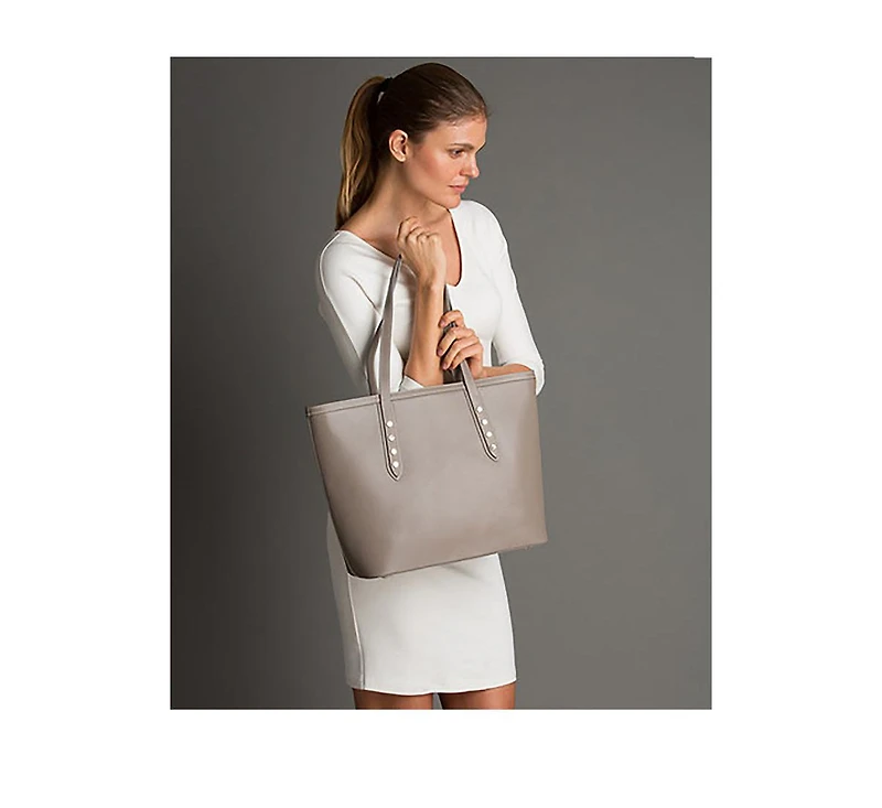 Susu Dark Dune Leather Shoulder Bag Big Work Tote Purse for Women's Laptop Handbag