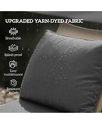 Outsunny 4 Outdoor Chair Cushions with Seat & Backrest, 24" x 24",