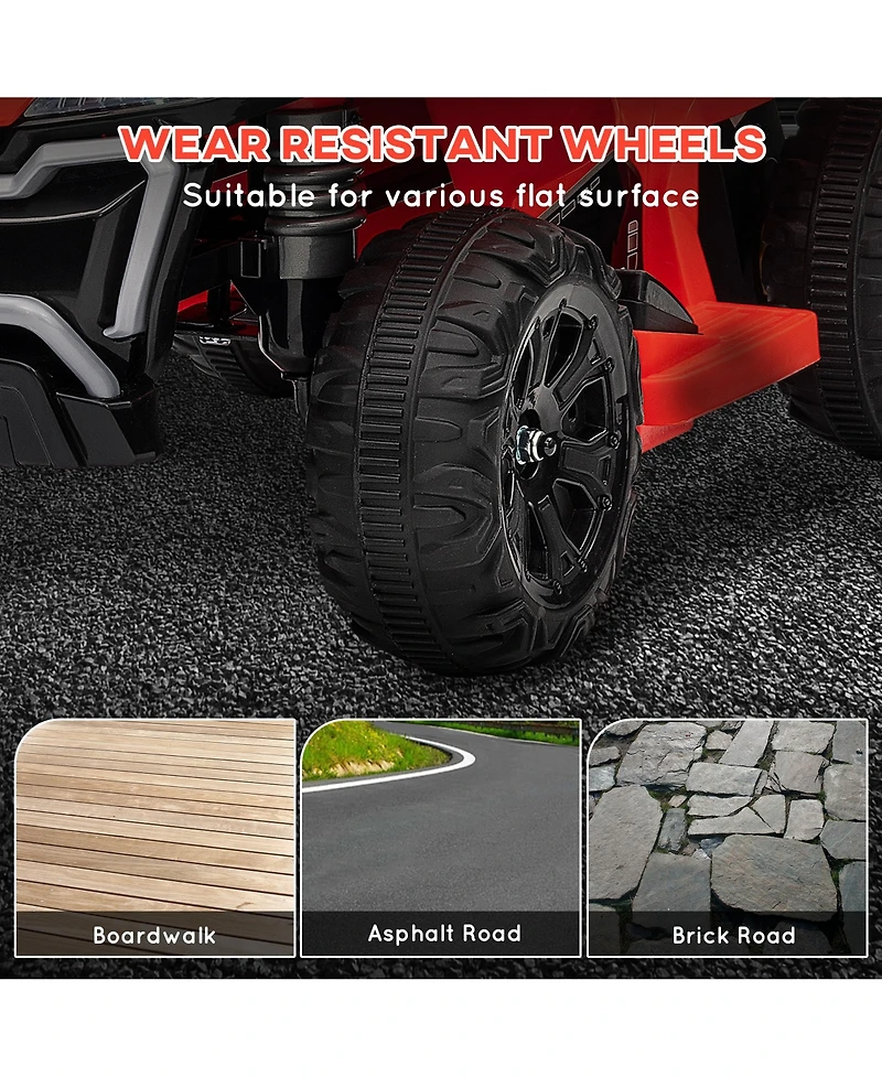 Qaba Kids Atv Quad, 6V Ride On Toy with Rechargeable Battery,