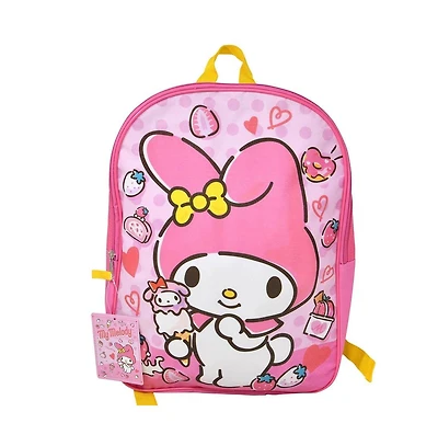 Hello Kitty My Melody 15" Pink School Backpack for Girls