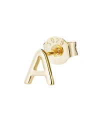Adornia Fine 14k Gold Vermeil .925 Sterling Silver Single Initial Stud Earring