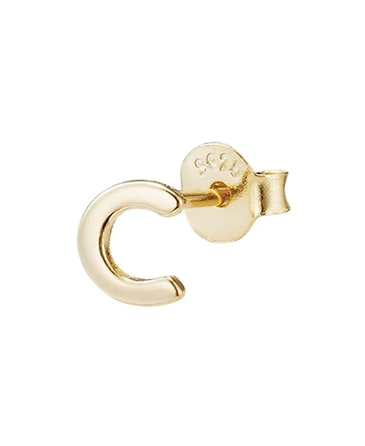 Adornia Fine 14k Gold Vermeil .925 Sterling Silver Single Initial Stud Earring