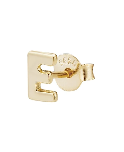 Adornia Fine 14k Gold Vermeil .925 Sterling Silver Single Initial Stud Earring