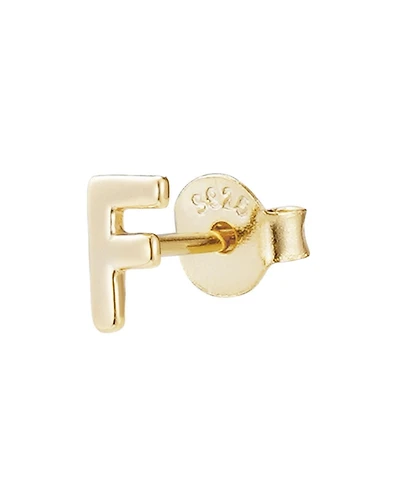 Adornia Fine 14k Gold Vermeil .925 Sterling Silver Single Initial Stud Earring