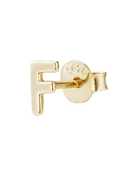 Adornia Fine 14k Gold Vermeil .925 Sterling Silver Single Initial Stud Earring