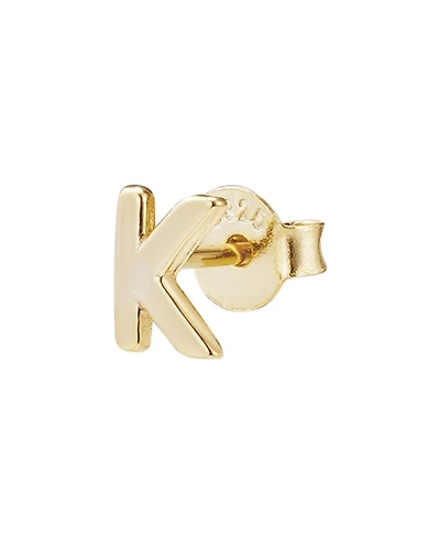 Adornia Fine 14k Gold Vermeil .925 Sterling Silver Single Initial Stud Earring