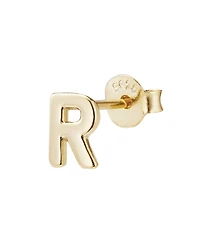 Adornia Fine 14k Gold Vermeil .925 Sterling Silver Single Initial Stud Earring