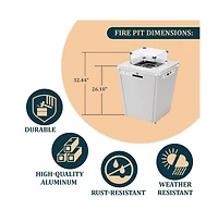 LeisureMod White Aluminum Outdoor Patio Chaise Lounge Chair With Arms