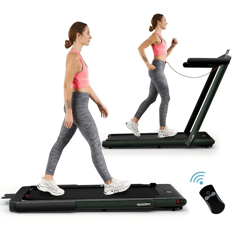 2.25HP 2-in-1 Folding Treadmill with App Control, Speaker, and Remote