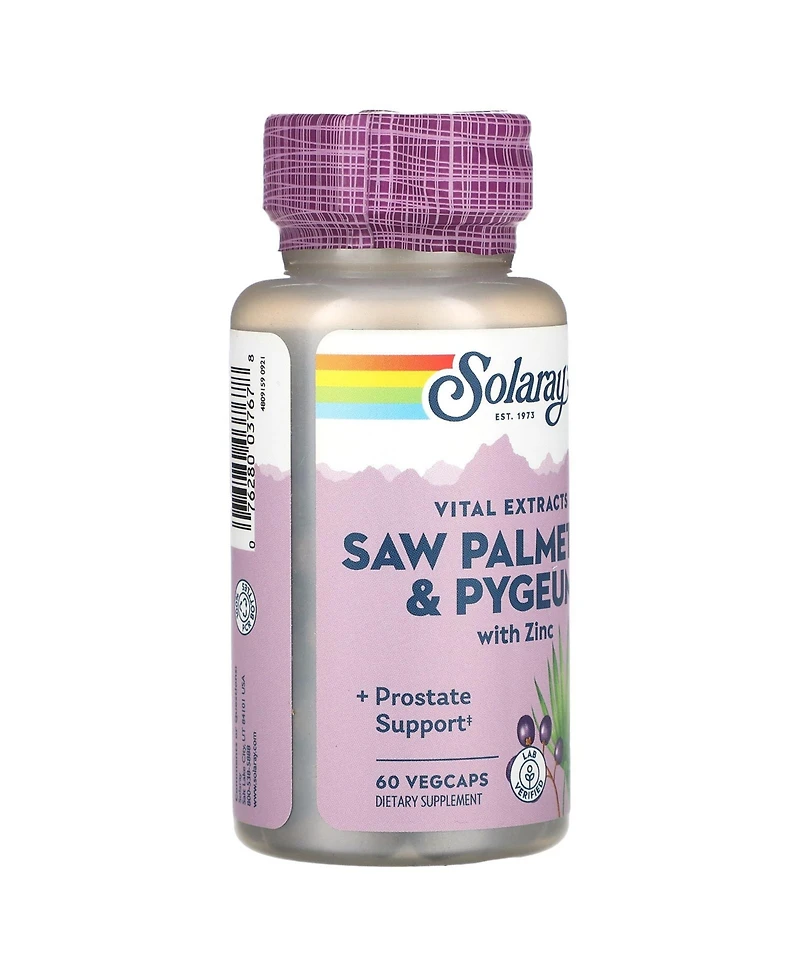 Solaray Vital Extracts Saw Palmetto & Pygeum with Zinc