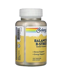 Solaray Balanced B-Stress with Vitamin C - 100 VegCaps