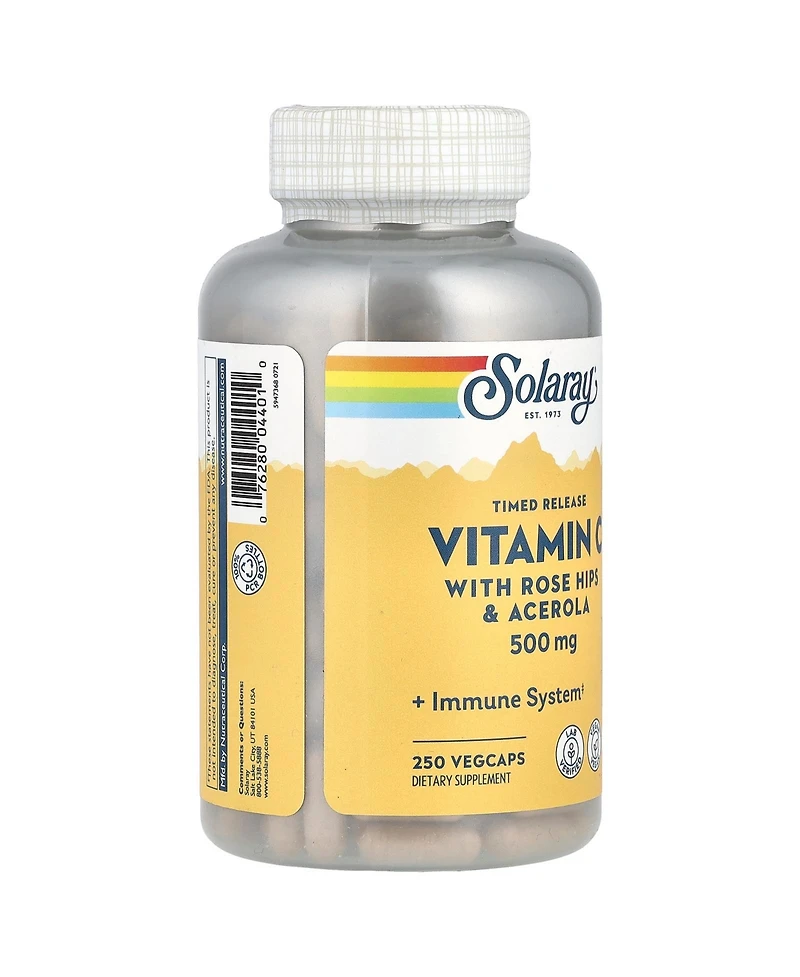 Solaray Timed Release Vitamin C with Rose Hips & Acerola mg