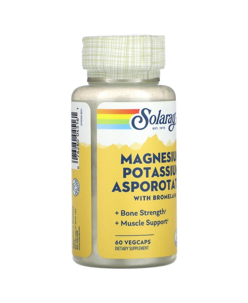 Solaray Magnesium Potassium Asporotates with Bromelain