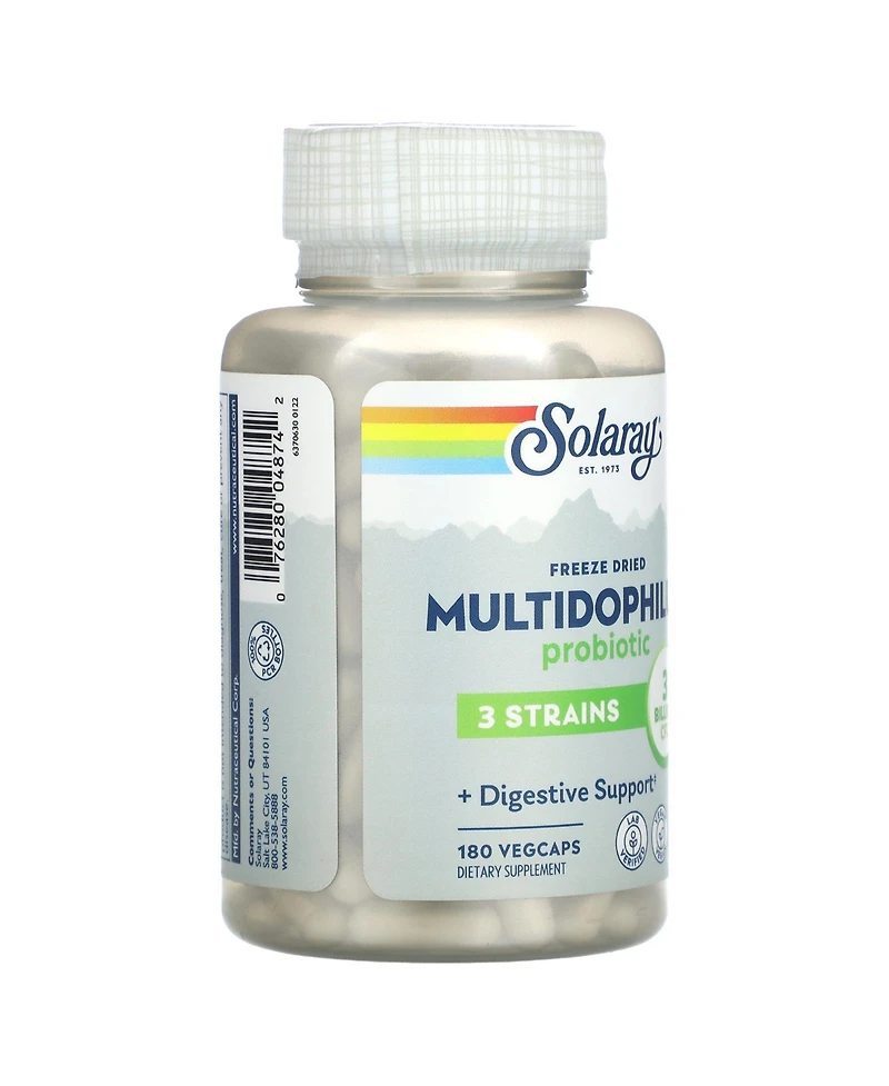 Solaray Freeze Dried Multidophilus Probiotic 3 Billion Cfu - 180 VegCaps