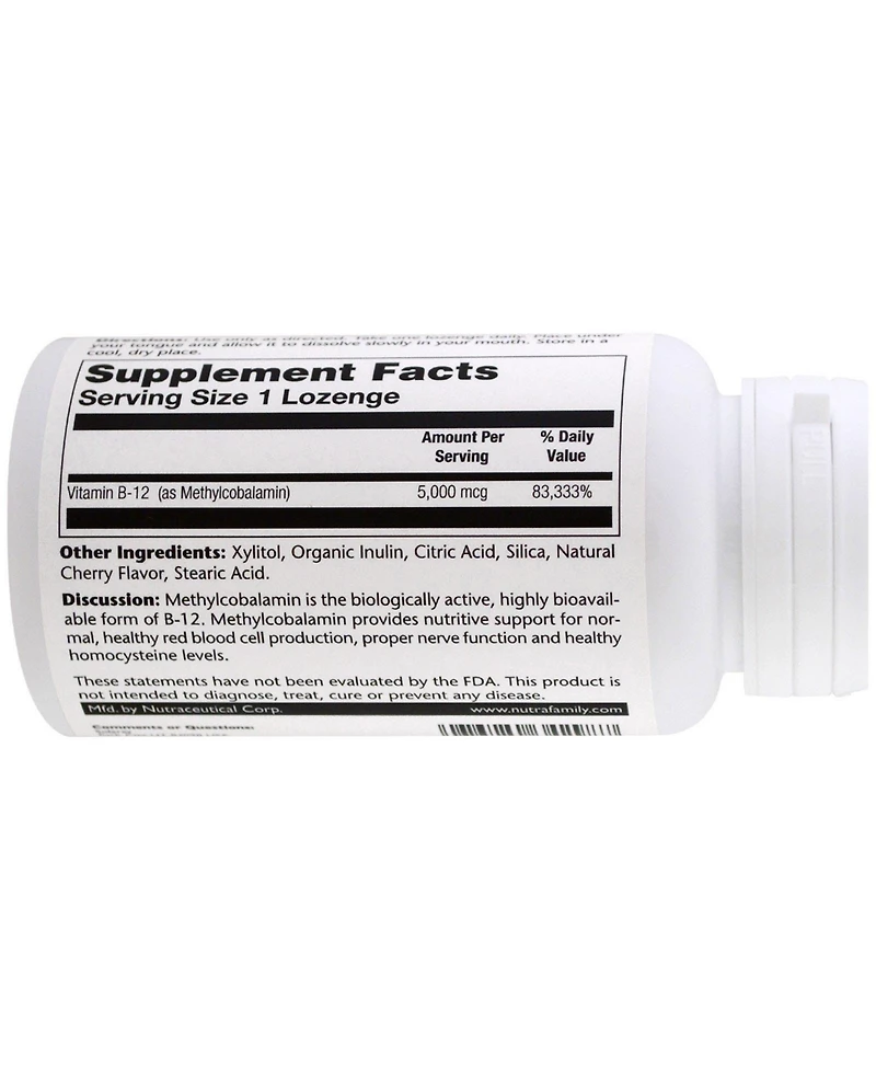 Solaray Methyl B-12 Natural Cherry 5 000 mcg