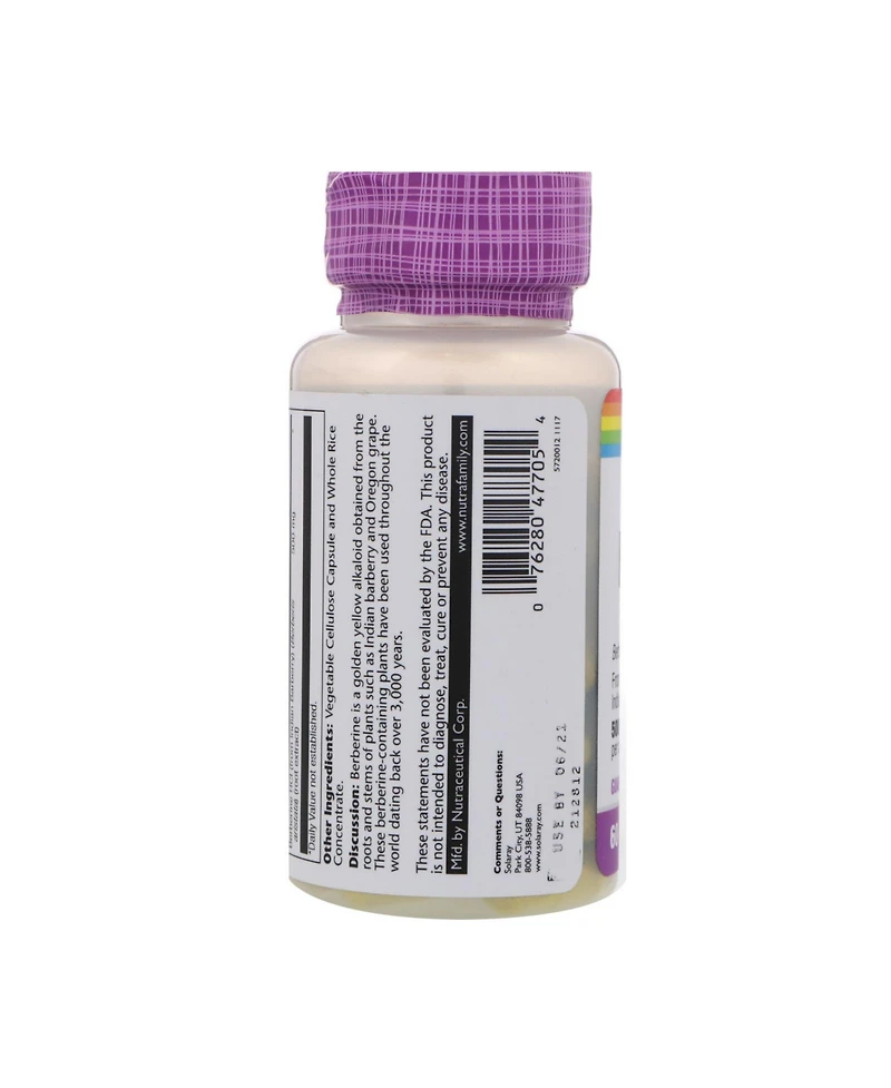 Solaray Vital Extracts Berberine 500 mg - 60 VegCaps