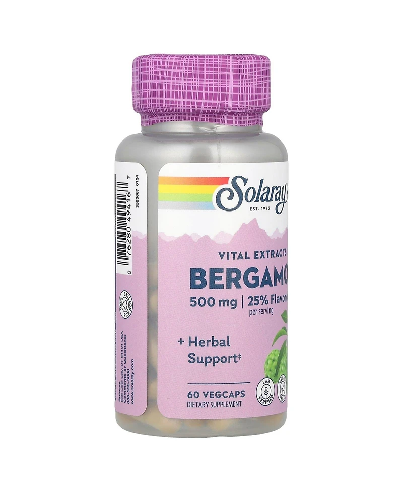 Solaray Vital Extracts Bergamot - 60 Vegcaps