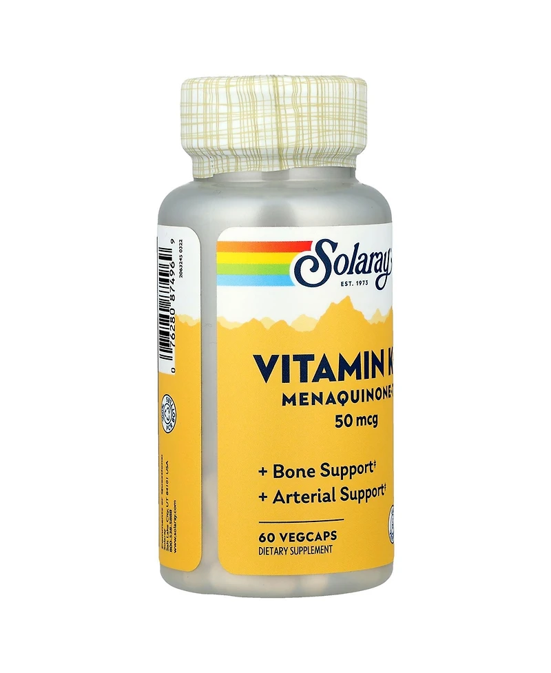 Solaray Vitamin K-2 Menaquinone-7 50 mcg - 60 VegCaps