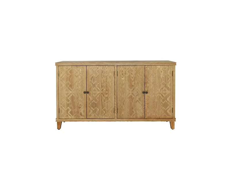 Casainc 59" Wooden Accent Storage Cabinet with 4 Doors
