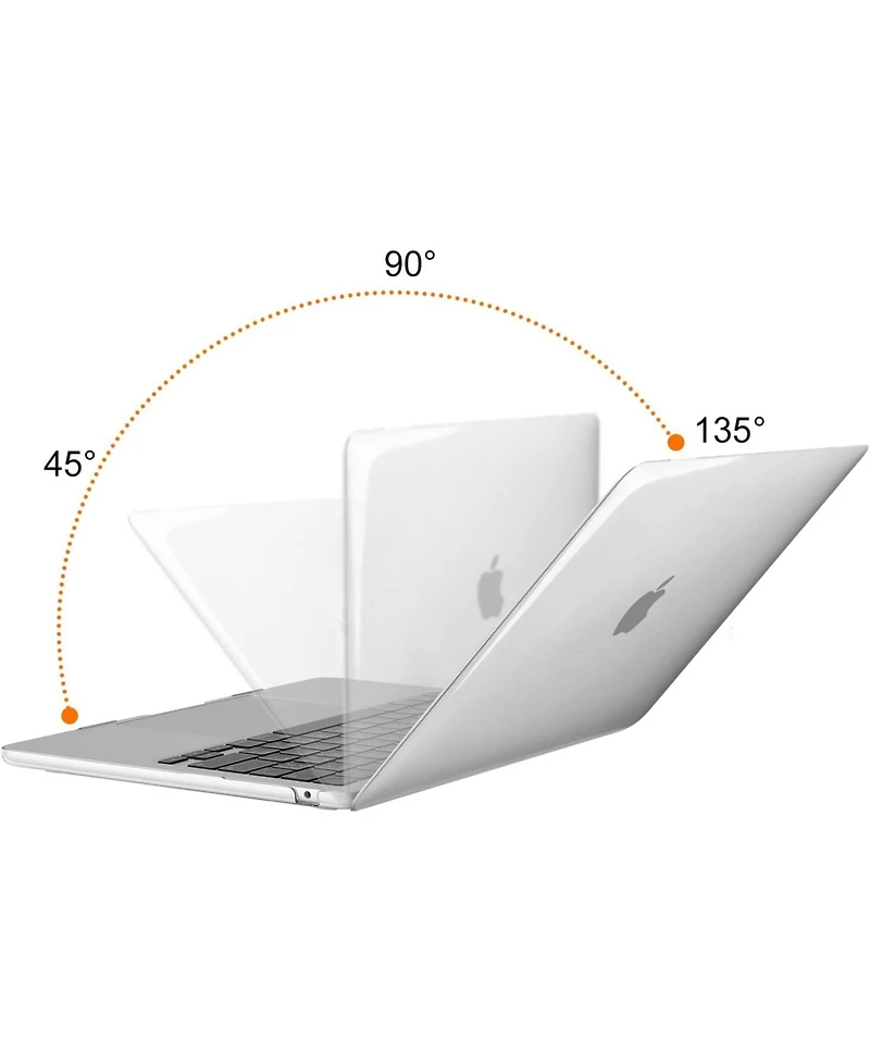 Yunzii Compatible with MacBook Air 13 inch Case 2025 2024 2023 2022 M4 A3240 M3 A3113 M2 A2681, Plastic Hard Shell&Keyboard Cover&Screen Film&Type C f