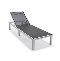LeisureMod Marlin Patio Chaise Lounge Chair With Aluminum Frame