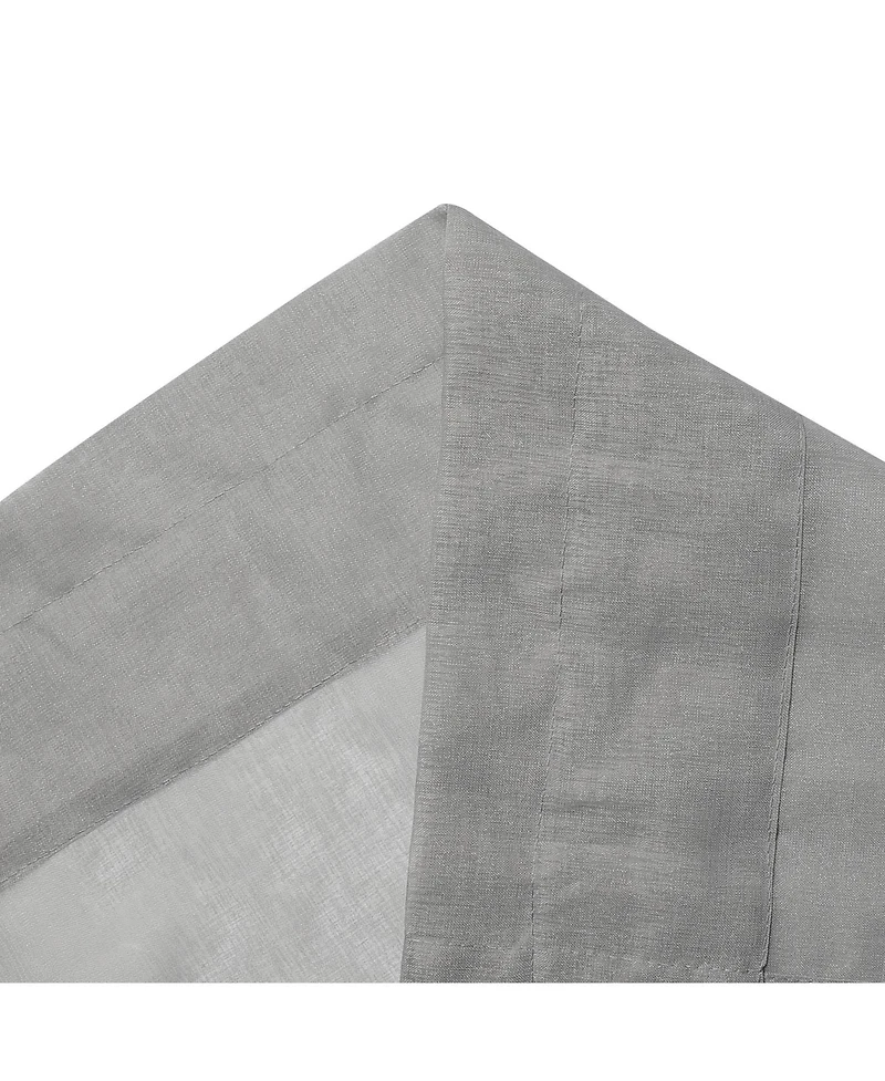 Kate Aurora Shabby Sheer Embroidered Complete 3 Piece Floral Rod Pocket Cafe Kitchen Curtain Tier & Valance Set