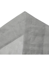 Kate Aurora Shabby Sheer Embroidered Complete 3 Piece Floral Rod Pocket Cafe Kitchen Curtain Tier & Valance Set