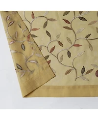 Kate Aurora Shabby Sheer Embroidered Complete 3 Piece Floral Rod Pocket Cafe Kitchen Curtain Tier & Valance Set