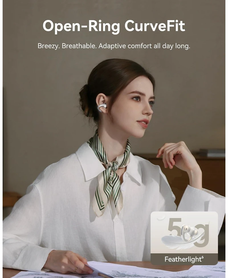 Baseus Bowie MC1 Pro Open Ear Clip-On Headphones, Hi-Res Ldac & HiFi4 Acoustic Sound, 5g Ultra-Lightweight Comfort, SuperBass 2.0