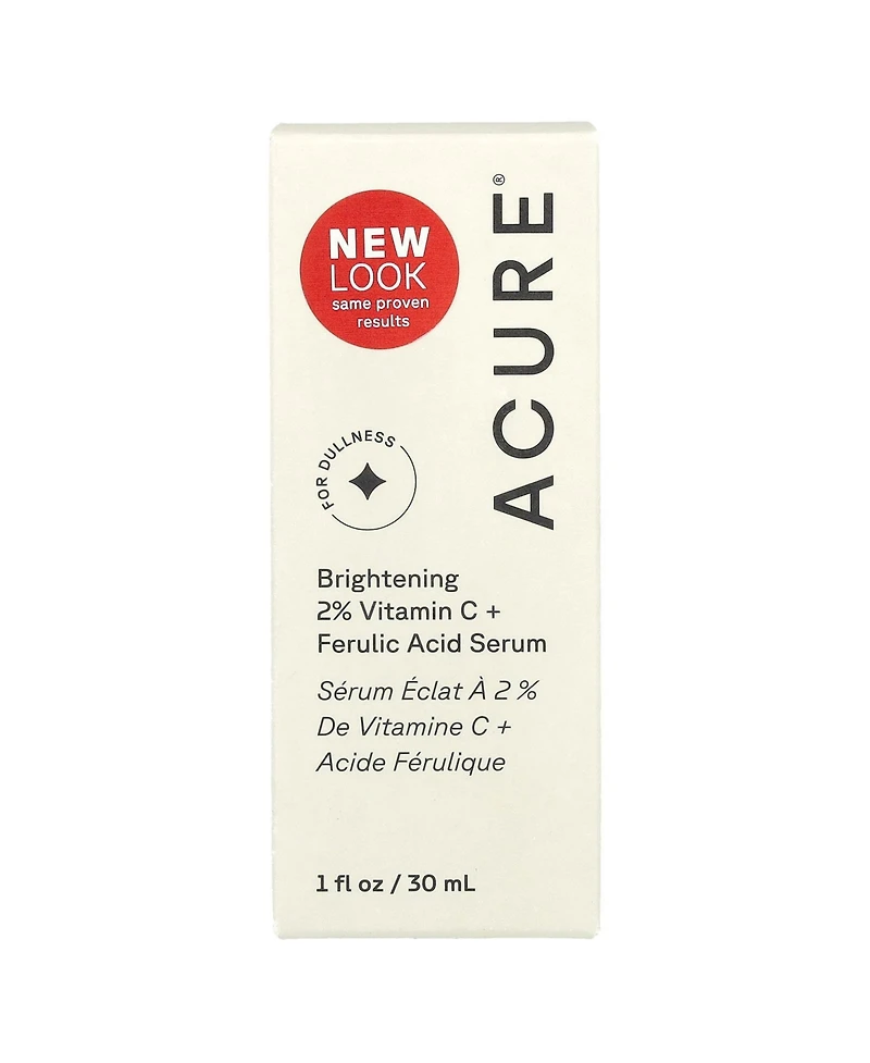 Acure Brightening 2% Vitamin C + Ferulic Acid Serum