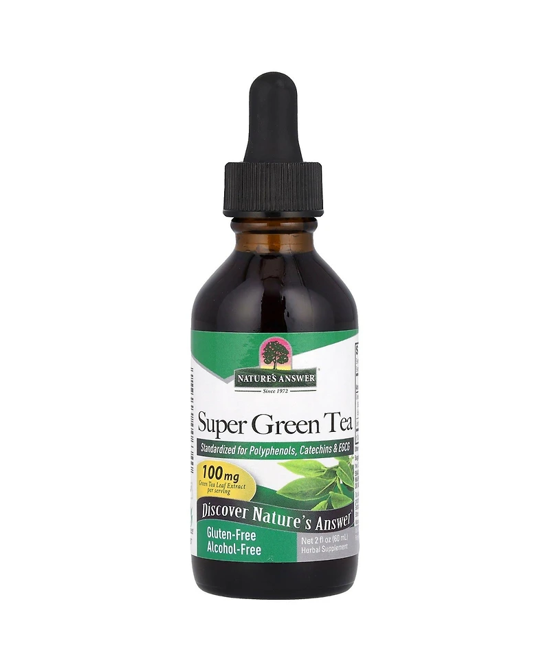 Super Green Tea, Alcohol-Free, 2 fl oz (60 ml), Nature's Answer