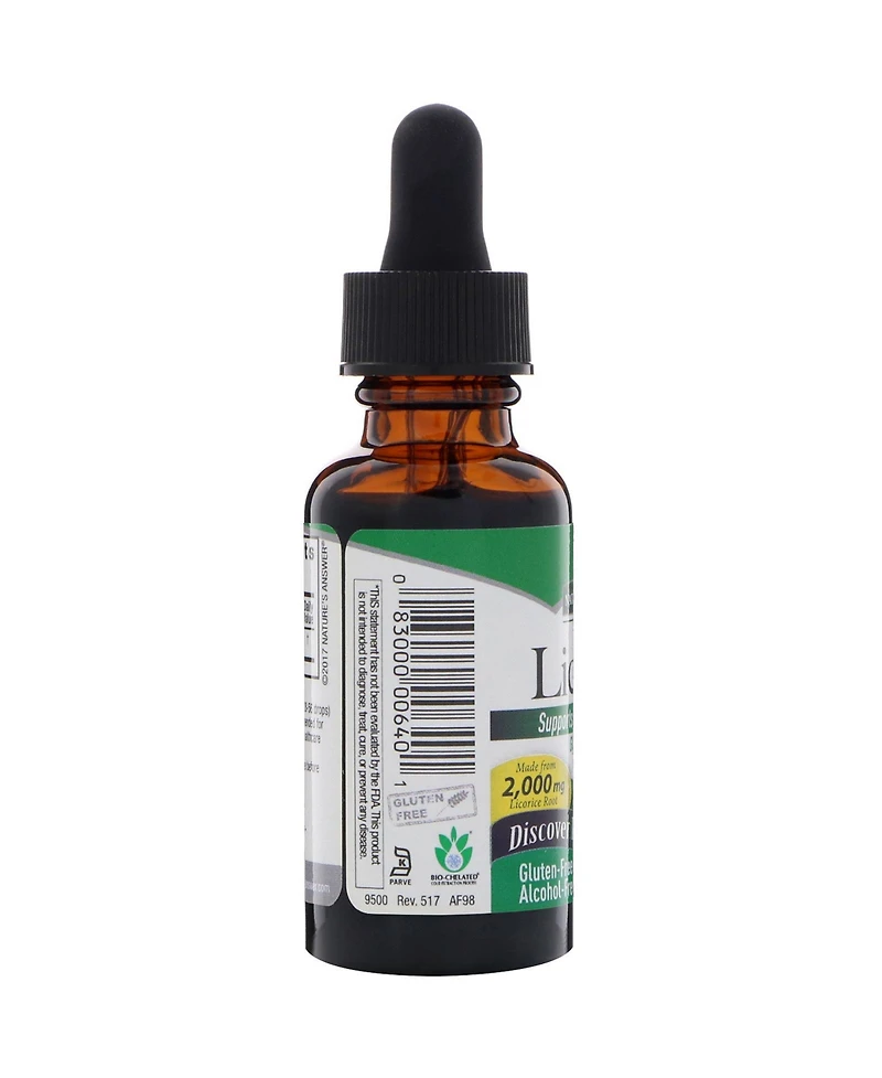 Nature's Answer Organic Low Alcohol Licorice Root 2000mg 1oz Extract | Digestion Support |