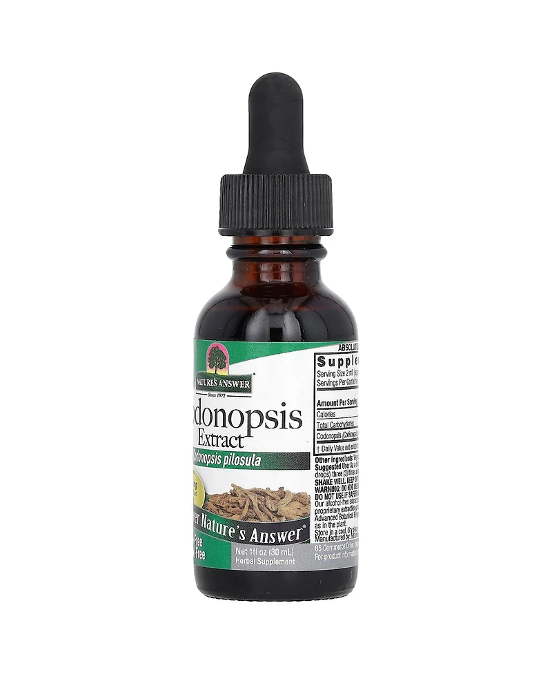 Nature's Answer Codonopsis Extract Alcohol-Free 1 000 mg