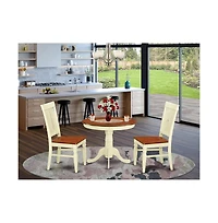 East West Furniture Dining Room Set Buttermilk & Cherry