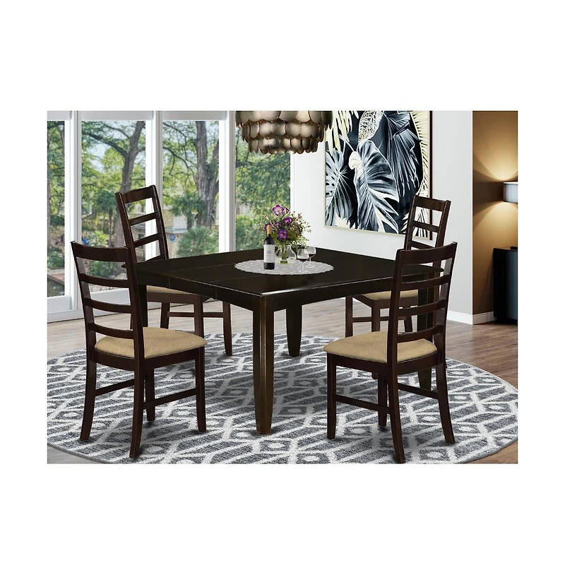 East West Furniture 5 Pc Dining room set-Table and 4 Kitchen Chairs.