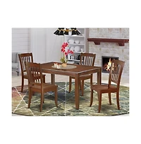 East West Furniture Dining Room Set Mahogany