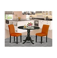 East West Furniture Dining Room Set Black